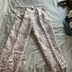 J. Crew lilac leopard print Taryn pants Size 2